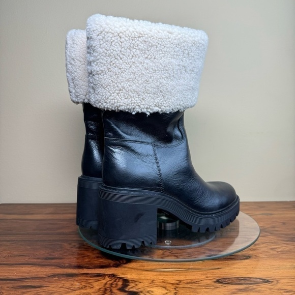 Marc Fisher Women’s Willoe Boot with genuine Shearling Trim - Picture 8 of 13